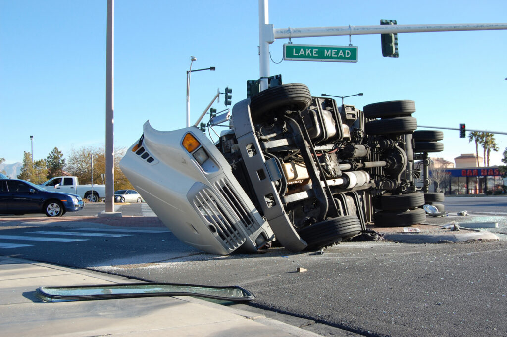 The wreckage of an uninsured driver collision.